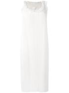 Maison Margiela - Sleeveless Pleated Dress - Women - Silk/polyamide/acetate - 42, White, Silk/polyamide/acetate