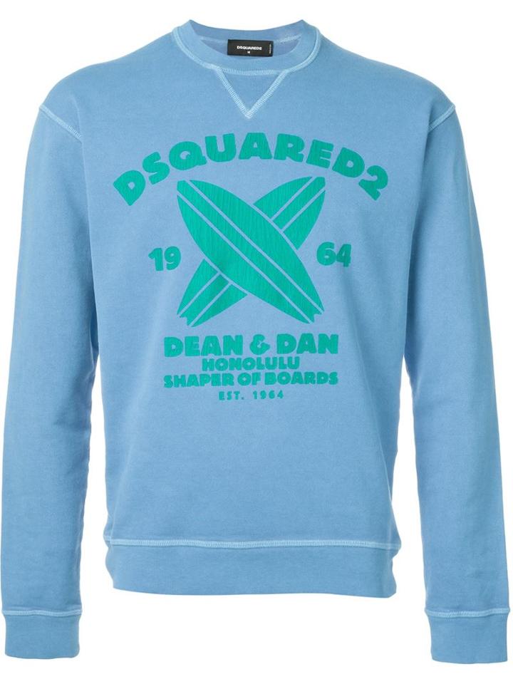Dsquared2 Logo Sweatshirt, Men's, Size: S, Blue, Cotton