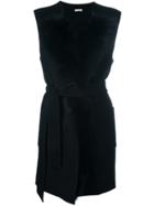 P.a.r.o.s.h. Sleeveless Belted Coat - Black