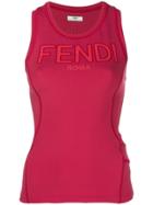Fendi Logo Tank Top - Red