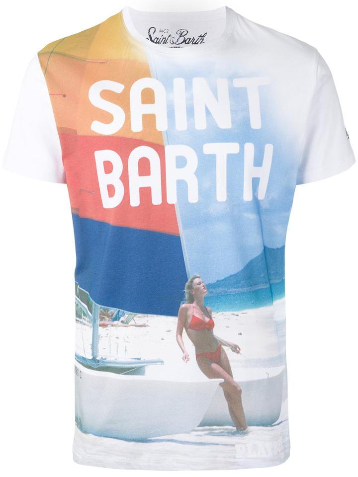 Saint Barth T-shirt - Men - Cotton - L, White, Cotton, Mc2 Saint Barth