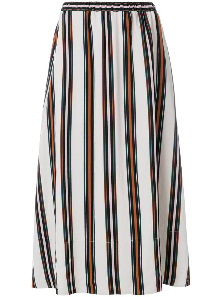 Roberto Collina Striped Midi Skirt - Multicolour