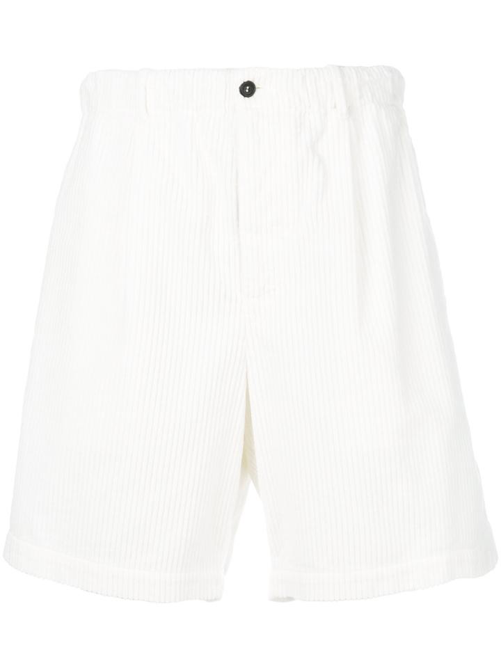 Salvatore Ferragamo Corduroy Bermuda Shorts - White