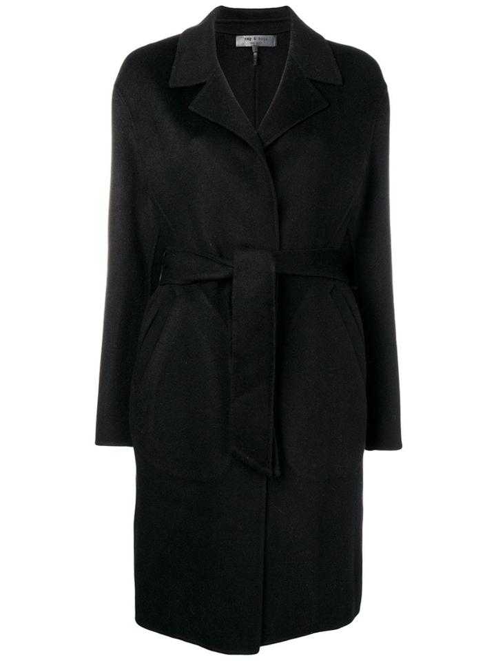 Rag & Bone Classic Belted Coat - Black
