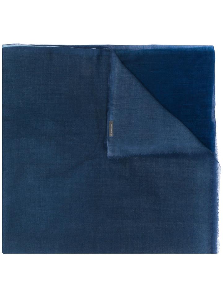 Faliero Sarti Frayed Ombré Scarf - Blue