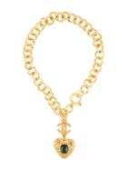 Chanel Vintage Triangle Gripoix Necklace - Gold