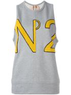 No21 - Textured Logo Top - Women - Cotton/acrylic - 42, Grey, Cotton/acrylic