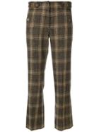 Vanessa Bruno Checked Cropped Trousers - Brown