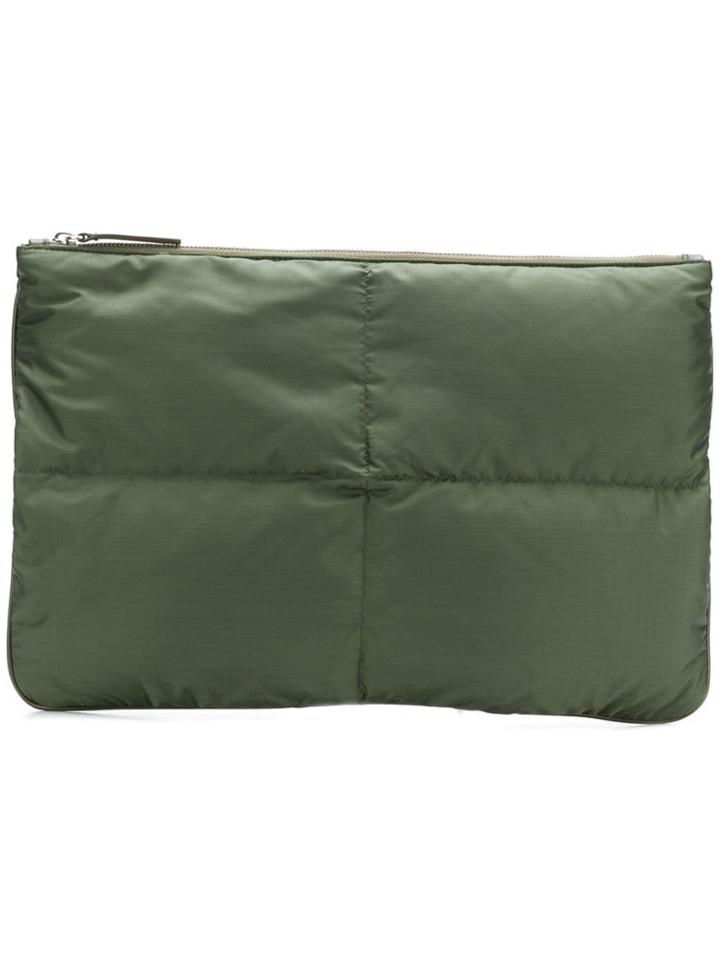 Jil Sander Quilted Medium Pouch - Green