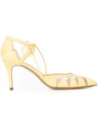 Bionda Castana Alexa Pumps, Women's, Size: 38, Yellow/orange, Calf Leather/leather/nylon
