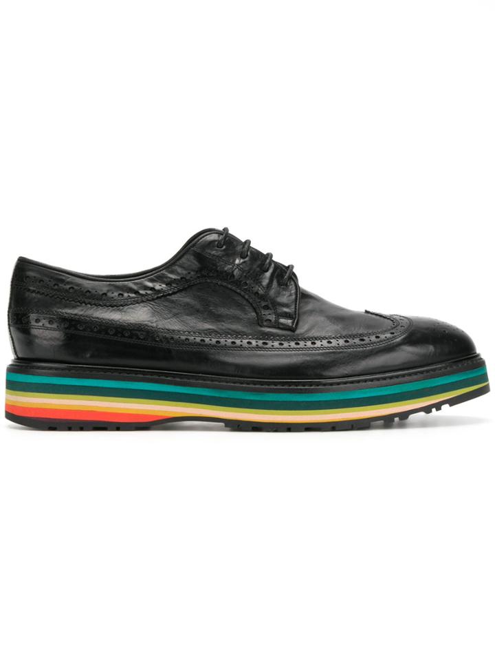Paul Smith Rainbow Heel Brogues - Black