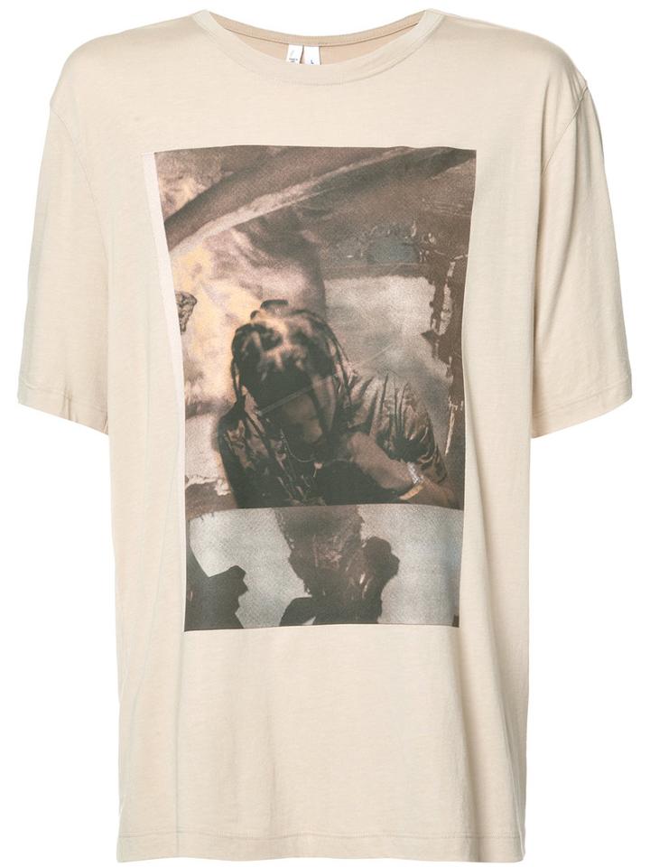 Helmut Lang Photo Print T-shirt, Men's, Size: Large, Nude/neutrals, Cotton/modal