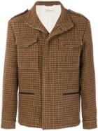 Al Duca D'aosta 1902 Houndstooth Military Style Jacket - Brown