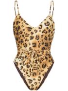 Mara Hoffman Gamela Leopard Print Swimsuit - Yellow