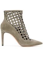 Jean-michel Cazabat Cut-out Pointed Ankle Boots - Green