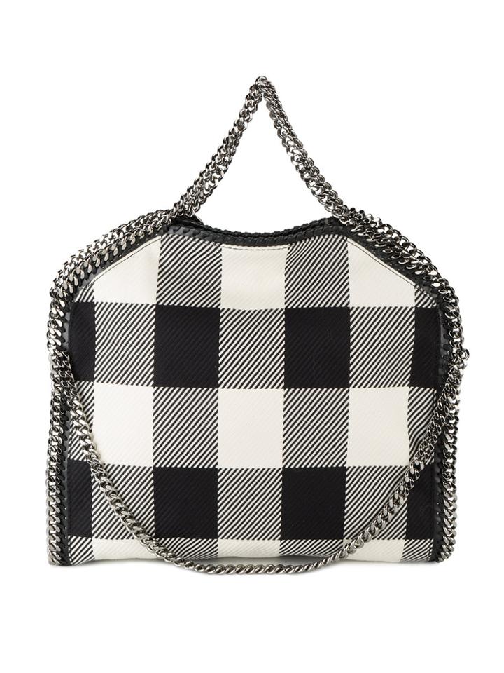 Stella Mccartney Small Falabella Gingham Tote - Black