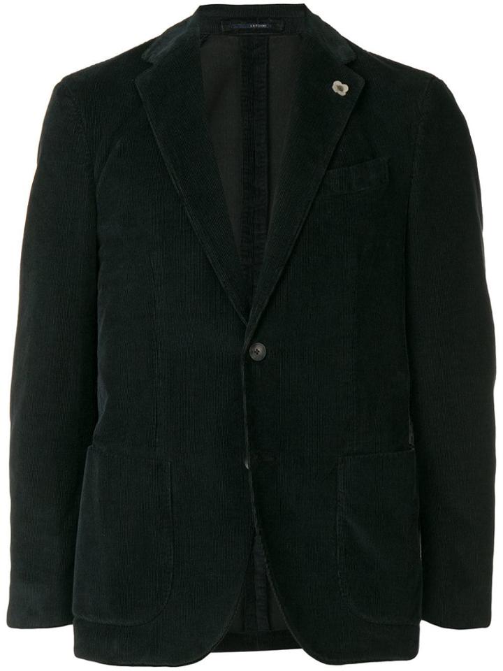 Lardini Tailored Corduroy Blazer - Black