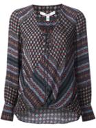 Derek Lam 10 Crosby Lace-up V-neck Flared Blouse