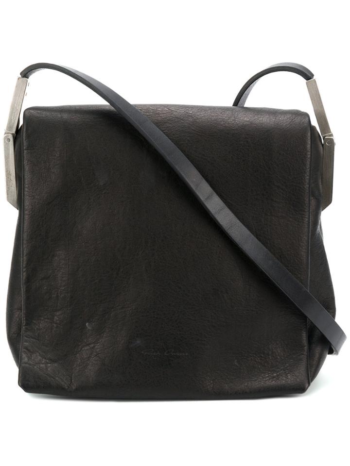 Rick Owens Foldover Top Shoulder Bag - Black