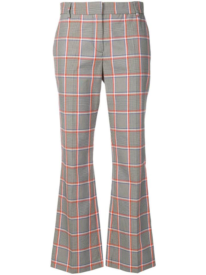 L'autre Chose Cropped Check Trousers - Black