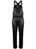 Redemption Shiny Velvet Jumpsuit - Black