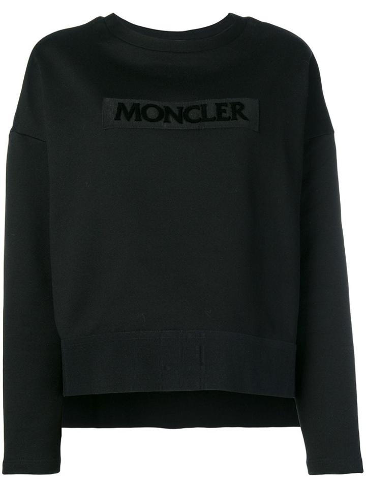 Moncler Embroidered Logo Sweatshirt - Black