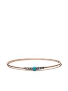 Pomellato 18kt Rose Gold M'ama Non M'ama Turquoise And Zirconia Bangle