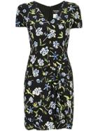 Chanel Vintage Flower Pattern One-piece Dress - Black