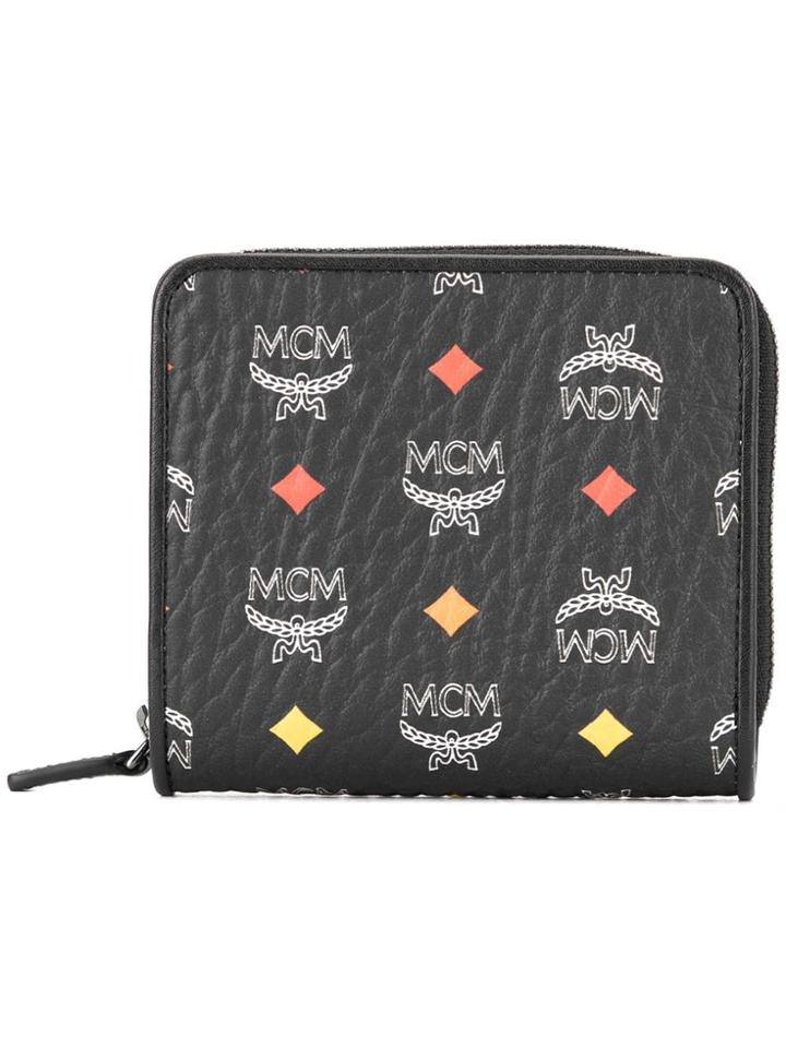 Mcm Logo Print Coin Purse - Black