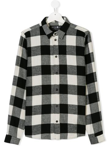 Hydrogen Kids Check Shirt - Black