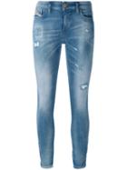 Diesel - Distressed Skinny Jeans - Women - Cotton/polyester/spandex/elastane - 27/32, Blue, Cotton/polyester/spandex/elastane