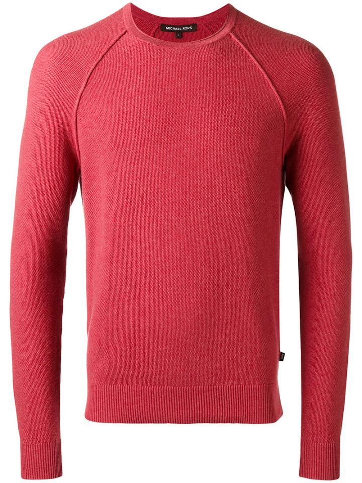 Michael Kors Long Sleeve Sweater, Men's, Size: Large, Red, Cotton