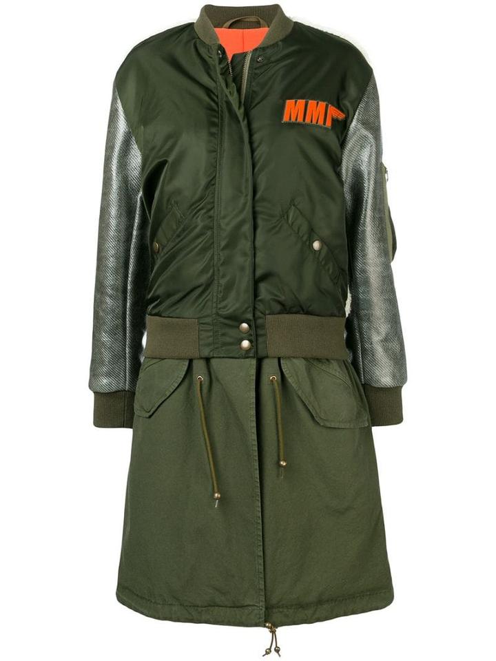 Mr & Mrs Italy Embroidery Clark Ross Bomber Parka - Green