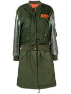 Mr & Mrs Italy Embroidery Clark Ross Bomber Parka - Green