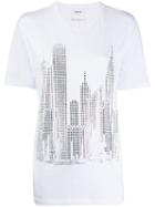 P.a.r.o.s.h. Crystal Embellished City T-shirt - White