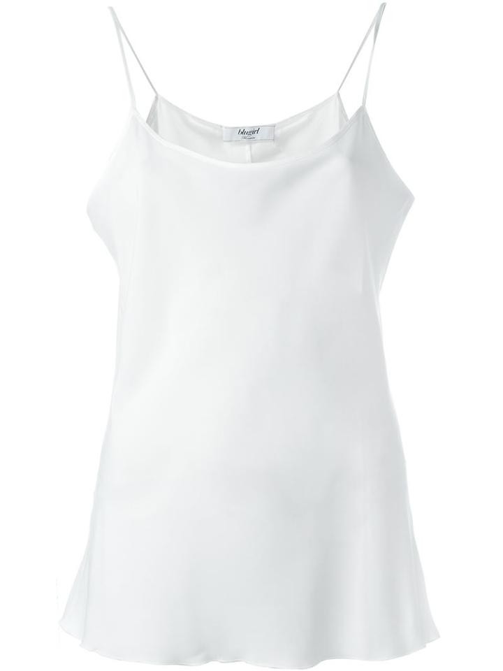 Blugirl Sheer Cami Top, Women's, Size: 46, White, Polyester