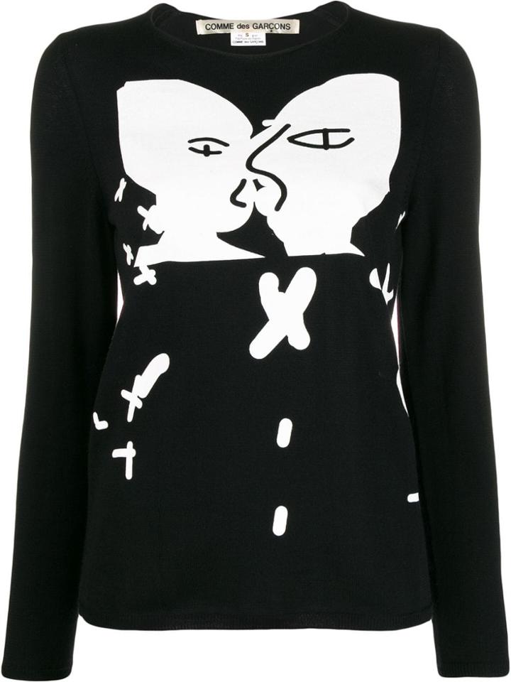 Comme Des Garçons Printed Jumper - Black