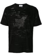 Saint Laurent Front Logo T-shirt - Black