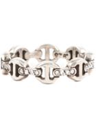 Hoorsenbuhs Dame Tri-link Ring, Women's, Size: 6 1/2, Metallic, Sterling Silver/diamond