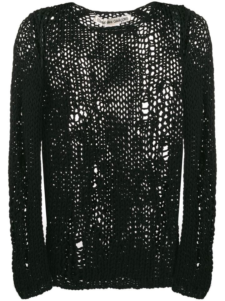 Comme Des Garçons Open Knit Jumper - Black