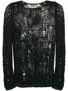 Comme Des Garçons Open Knit Jumper - Black