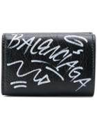 Balenciaga Graffiti Mini Wallet - Black