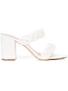 Rachel Zoe Double Strap Block Heel Sandals - White
