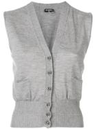 Chanel Vintage Buttoned Knit Vest - Grey