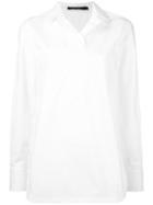 Sofie D'hoore Round-hem Blouse With Collar, Women's, Size: 38, White, Cotton