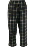 Apuntob Checked Wool Trousers - Blue
