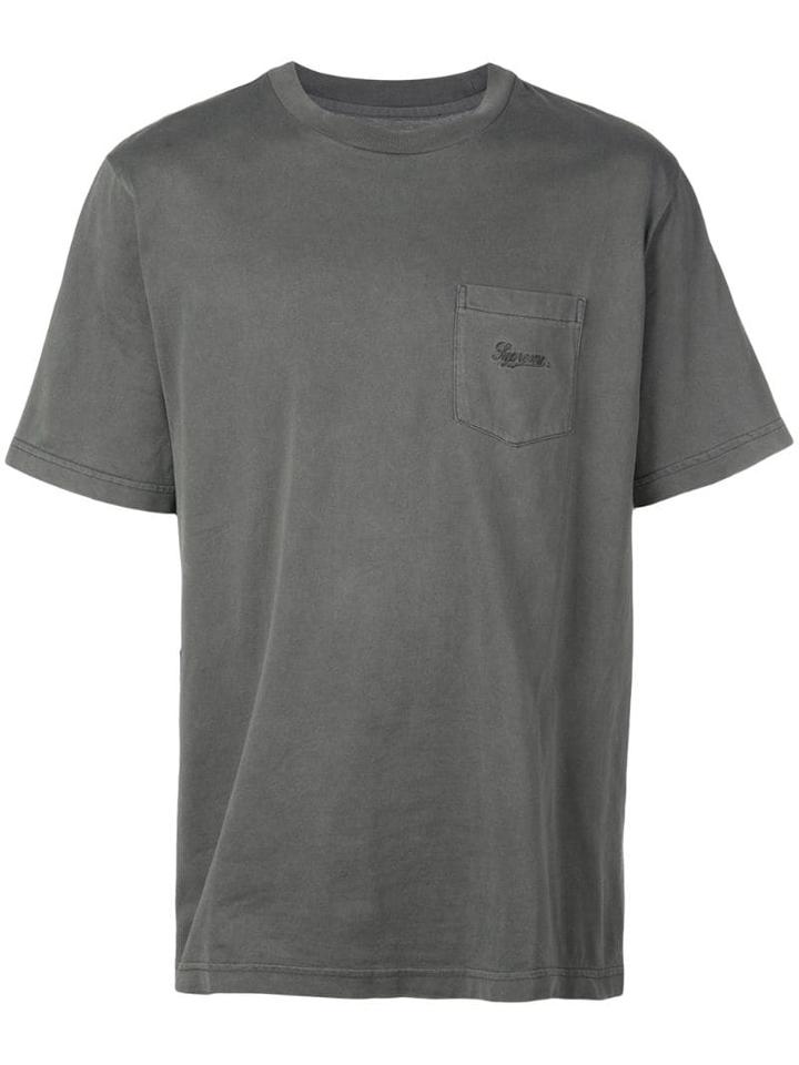 Supreme Overdyed Pocket Tee - Grey