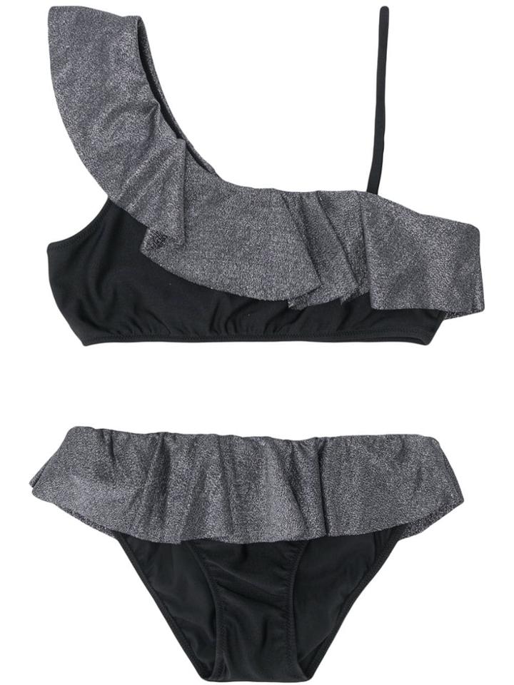 Mc2 Saint Barth Kids Ruffled Rosalie Bikini - Black