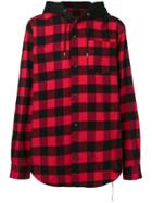 Mastermind Japan Hooded Check Shirt - Red