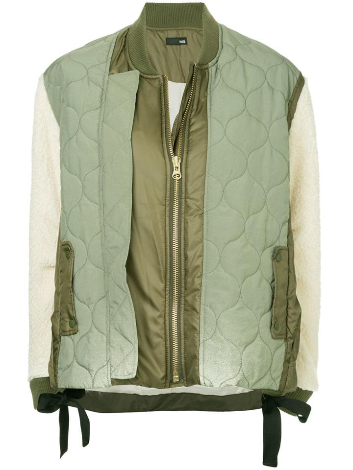 Frei Ea Panelled Bomber Jacket - Green